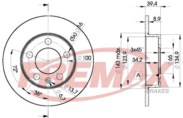 FREMAX BD-5601: Brzdový kotouč R: 232mm, plný, R: 232mm, nátěr, částečně povrstvený, Premium Black Carbon +