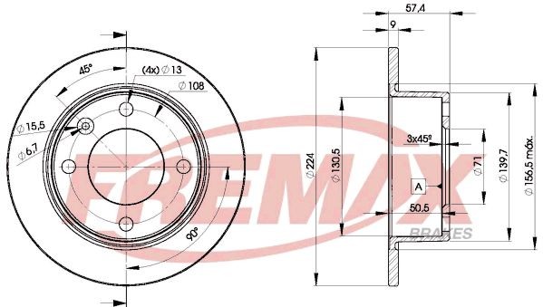 FREMAX BD-7811: Piduriketas Ø: 224mm, täis, Ø: 224mm, kaetud, Premium Black Carbon +