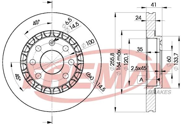 FREMAX BD-9042: Tarcza hamulcowa Ø: 256[mm], wentylowany, Ø: 256[mm], pokryty, Premium Black Carbon +