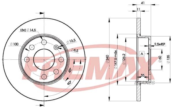 FREMAX BD-9020: Brzdový kotouč R: 240mm, plný, R: 240mm, nátěr, Premium Black Carbon +