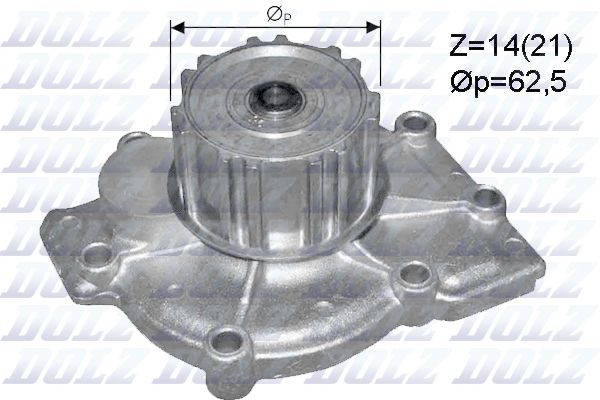 DOLZ R299: Vandpumpe Zähnez.: 14