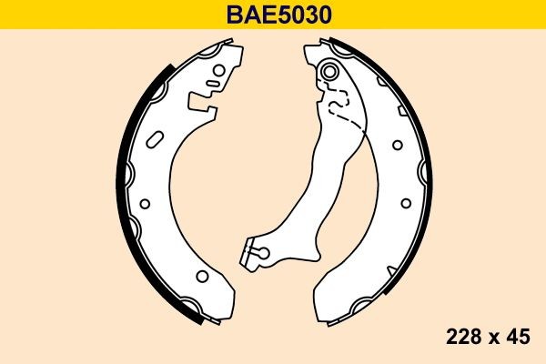 Barum BAE5030: Juego de zapatas de frenos con palanca