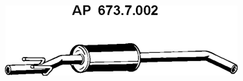 EBERSPÄCHER 673.7.002: Μεσαίο σιλανσιέ κέντρο, 1490mm