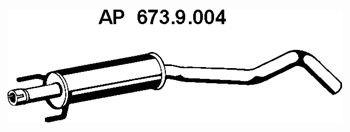 EBERSPÄCHER 673.9.004: Μεσαίο σιλανσιέ κέντρο, 1584mm