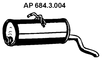 EBERSPÄCHER 684.3.004: Lõppsummuti taga, 700mm
