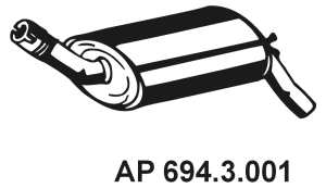 EBERSPÄCHER 694.3.001: Lõppsummuti 690mm