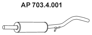 EBERSPÄCHER 703.4.001: Kesksummuti 1000mm