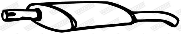 WALKER 09624: Einddemper Zonder aanbouwdelen