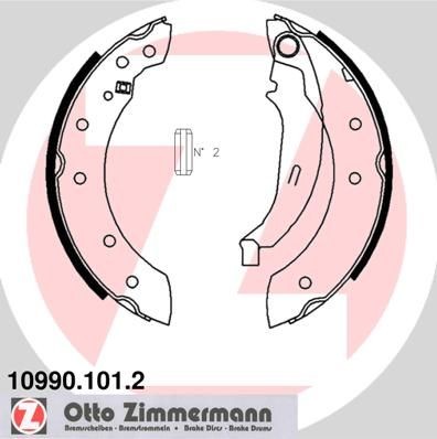 ZIMMERMANN 10990.101.2: Fékpofa Karral, Kép megfelel a szállítási terjedelemnek