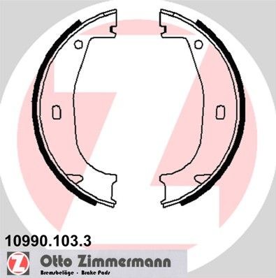 ZIMMERMANN 10990.103.3: Zestaw szczęk hamulcowych, hamulec postojowy Fotografia odpowiada zakresowi dostawy