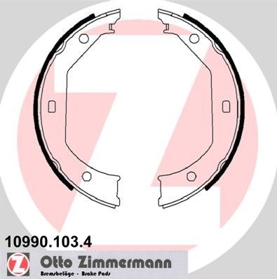 ZIMMERMANN 10990.103.4: Zestaw szczęk hamulcowych, hamulec postojowy Fotografia odpowiada zakresowi dostawy