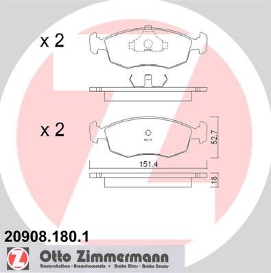 ZIMMERMANN 20908.180.1: Piduriklotsid