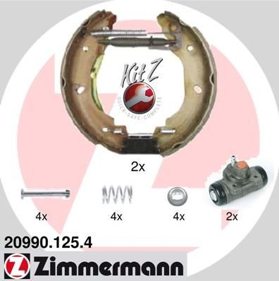 ZIMMERMANN 20990.125.4: Bremsensatz, Trommelbremse mit Radbremszylinder, Foto entspricht Lieferumfang KIT Z