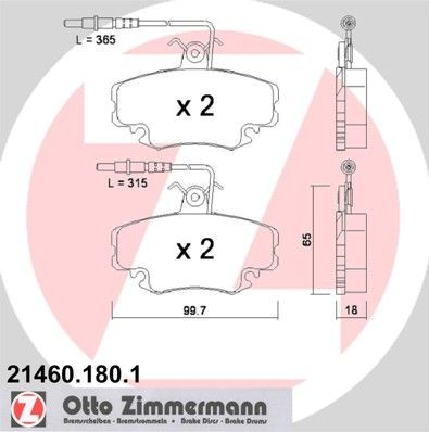 ZIMMERMANN 21460.180.1: Piduriklotsid
