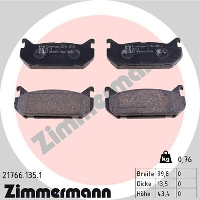 ZIMMERMANN 21766.135.1: Piduriklotsid