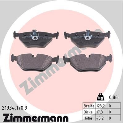 ZIMMERMANN 21934.170.9: Piduriklotsid pb:z Foto vastab tarnekomplektile