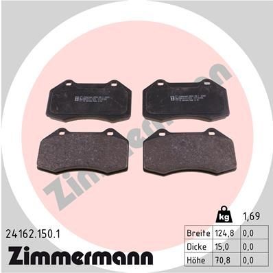 ZIMMERMANN 24162.150.1: Piduriklotsid Foto vastab tarnekomplektile
