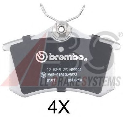 A.B.S. 36623S: Piduriklotsid BREMBO BEARING DISC LINE
