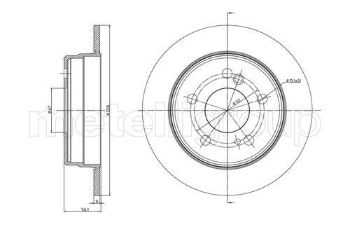 CIFAM 800-104: Brzdový kotouč R: 258,0mm, plný, R: 258,0mm