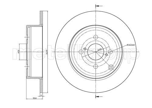 CIFAM 800-1276C: Brzdový kotúč Ø: 302,0mm, plný, Ø: 302,0mm, lakovane