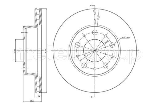 CIFAM 800-341: Féktárcsa Ø: 300,0mm, Szellőztetett, Ø: 300,0mm
