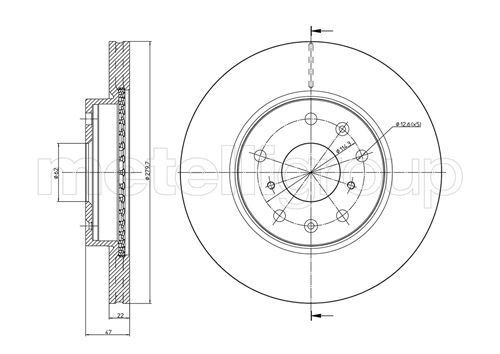 CIFAM 800-895C: Stabdžių diskas Ø: 280,0mm, ventiliuojama, Ø: 280,0mm, nudažyta