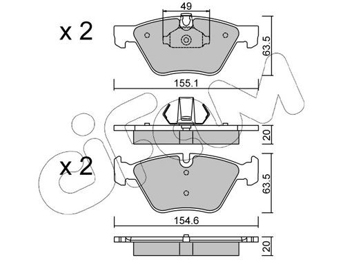 CIFAM 822-030-2: Bremseklodser