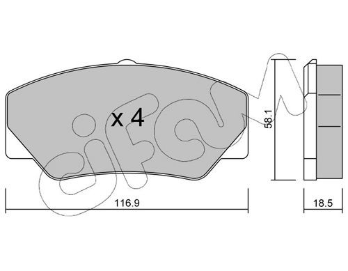 CIFAM 822-056-0: Piduriklotsid