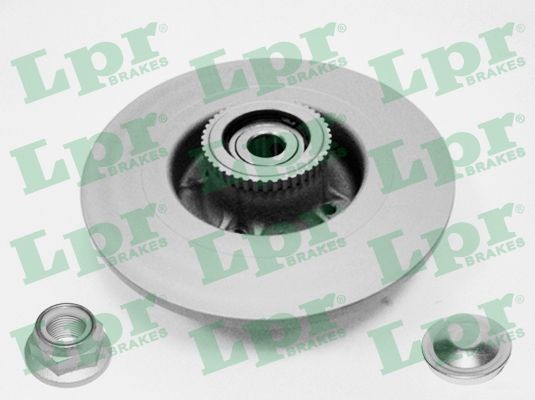 LPR R1009PRCA: Piduriketas LPR HUB BRAKE DISC LINE - FULL COATED Ø: 274mm, täis, Ø: 274mm, kaetud, koos rattalaagri komplektiga, koos ABS-andurirõngaga, koos mutriga