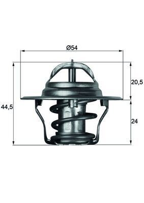 MAHLE ORIGINAL TX 4 92D: Termostat, lichid racire 92°C, 54mm, cu etansare