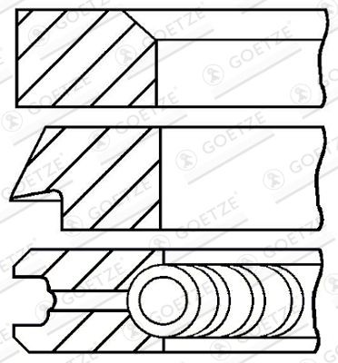 GOETZE ENGINE 08-209808-00: Kit fasce elastiche