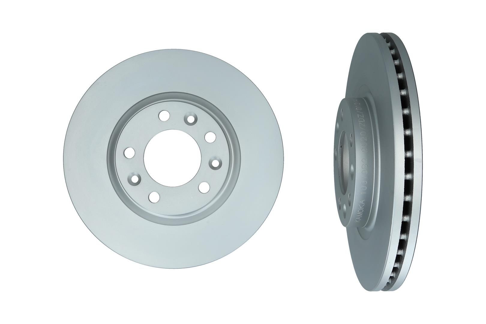 KAMOKA 1031082: Bremseskive foraksel, Ø: 283mm, ventileret, Ø: 283mm, coatet