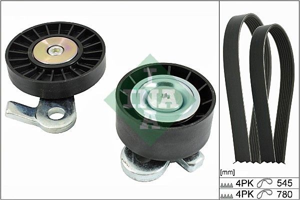 INA 529 0063 10: Set curea transmisie cu caneluri