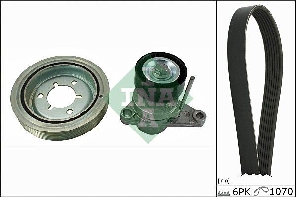 INA 529 0071 10: Set curea transmisie cu caneluri