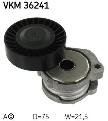 SKF VKM 36241: Įtempiklio skriemulys, V formos rumbuotas diržas Ø: 75mm