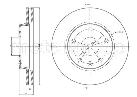 CIFAM 800-1137: Bremseskive Ø: 256mm, ventileret, Ø: 256mm