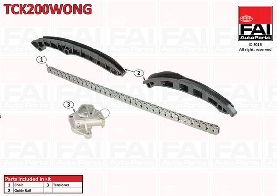 FAI AutoParts TCK200WONG: Kamkedjesats Upptill, utan kugghjul, utan packningar