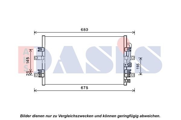 AKS DASIS 512089N: Kondensor, klimatanläggning utan avfuktare