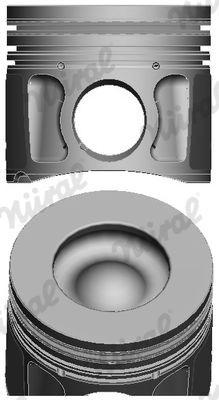 NÜRAL 87-427700-50: Kolben mit Kühlkanal, mit Kolbenringträger, für Trapezpleuel