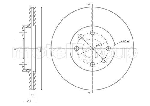 METELLI 23-0071: Δισκόπλακα Ø: 236,0mm, πλήρες, Ø: 236,0mm