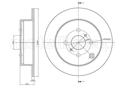 METELLI 23-0241: Féktárcsa Ø: 280,0mm, tele, Ø: 280,0mm