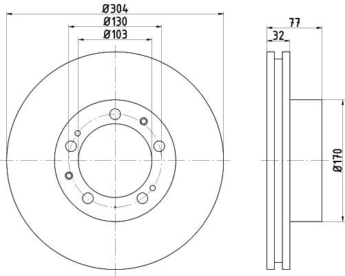 TEXTAR 92039900: Bremseskive Ø: 304mm, indvendigt ventileret, Ø: 304mm, uden hjulnav, uden hjullejer, uden hjulbolte