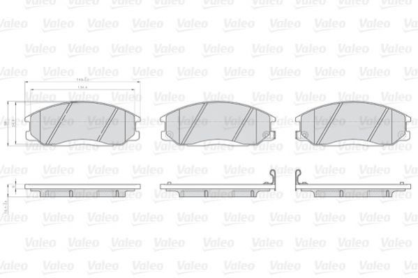 VALEO 873569: Piduriklotsid OPTIPACK for LCV Esisild