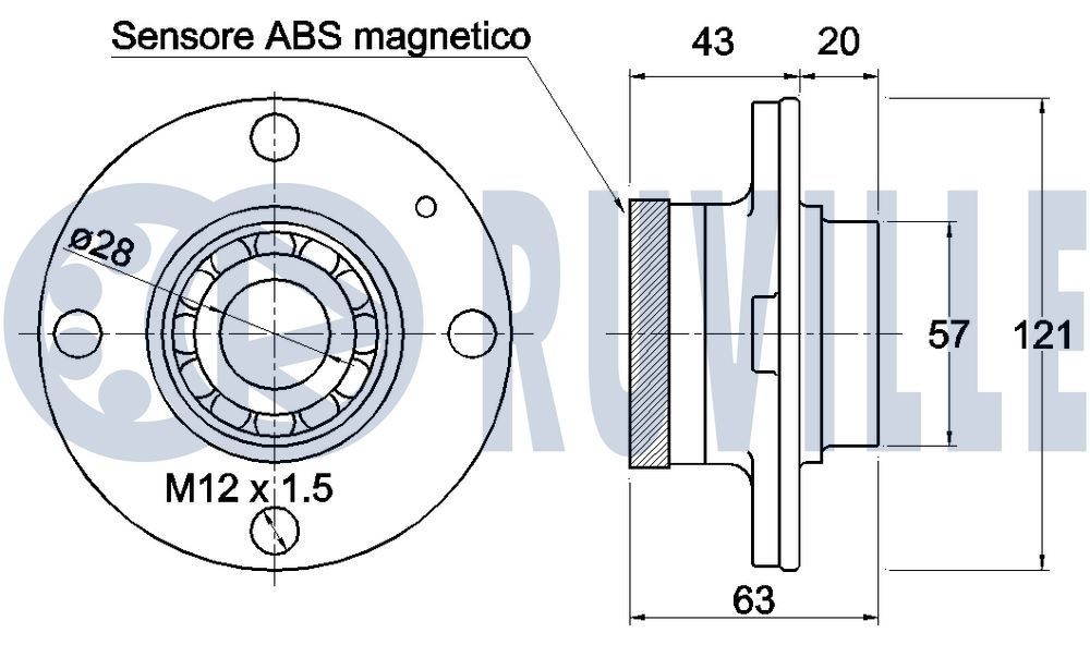 RUVILLE 918107: Μπαλάκι ψαλιδιού 13,8mm