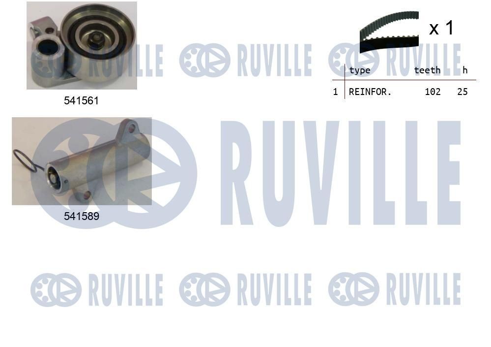 RUVILLE 56349702: Sada rozvodového řemene s vodní pumpou