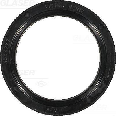 GLASER P77412-01: Vārpstas blīvgredzens, Kloķvārpsta PTFE (Polytetrafluorethylen), ACM (poliakrila kaučuks), ar montāžas čaulu