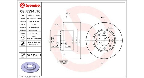 MAGNETI MARELLI 360406018300: Bremsscheibe Ø: 247mm, voll, Ø: 247mm, mit Schrauben