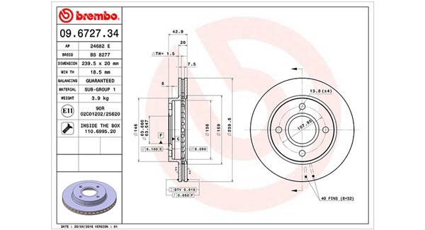 MAGNETI MARELLI 360406025200: Piduriketas Ø: 240mm, sisemine õhutus, Ø: 240mm
