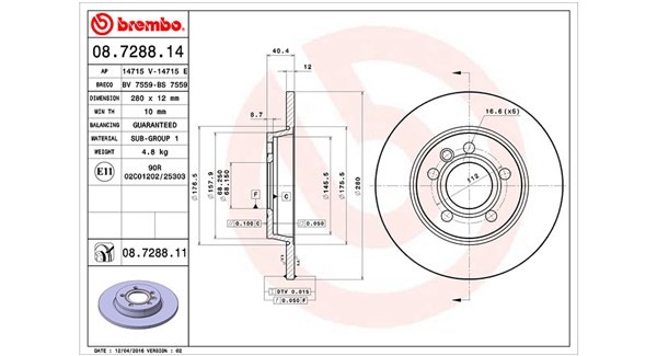 MAGNETI MARELLI 360406050300: Stabdžių diskas Ø: 280mm, visiškai, Ø: 280mm