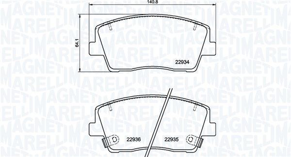 MAGNETI MARELLI 363700201656: Piduriklotsid